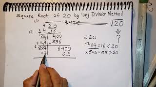 √20 | Square Root Of 20 in Hindi | Math By Surendra Khilery | हिंदी में