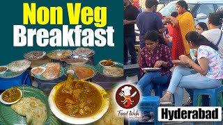 Non Veg Breakfast at IDL Lake - Street Food Kukatpally Hyderabad - Food Wala