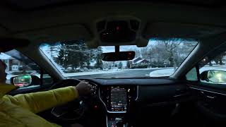 Silent driving Subaru in the Snowing Day 1/11/2025