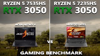 LENOVO LOQ vs ACER NITRO V Gaming Benchmark Test | Tested in 10 Games | Ryzen 5 7235HS vs 7535HS |