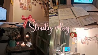 *mini* STUDY VLOG | CBSE board exams | pre-boards, cramming, study sessions, cozy!