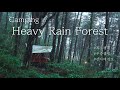 [4K] Solo Camping in Heavy Rain Forest |  Landslide warning due to heavy rain | Rain sound ASMR
