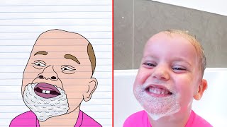 Gaby and Alex Bath Song Drawing Meme (FUNNY)