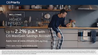 Earn up to 2.2% p.a.* with Citi MaxiGain Savings Account