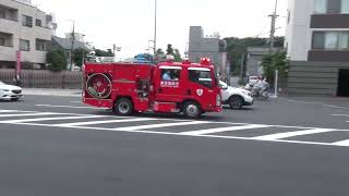 【東京消防庁】消防車と救急車の緊急走行 (白山通り)