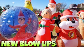 3 NEW Blow Ups Elf on Shelf Snowglobe \u0026 Buccees Christmas Inflatables