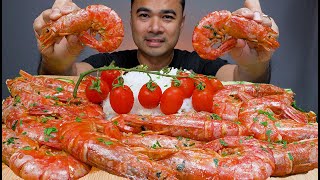 EXTRA LARGE SHRIMP | GARLIC BUTTERED PRAWNS WITH PARSLEY | MUKBANG ASMR | ALFIE EATS