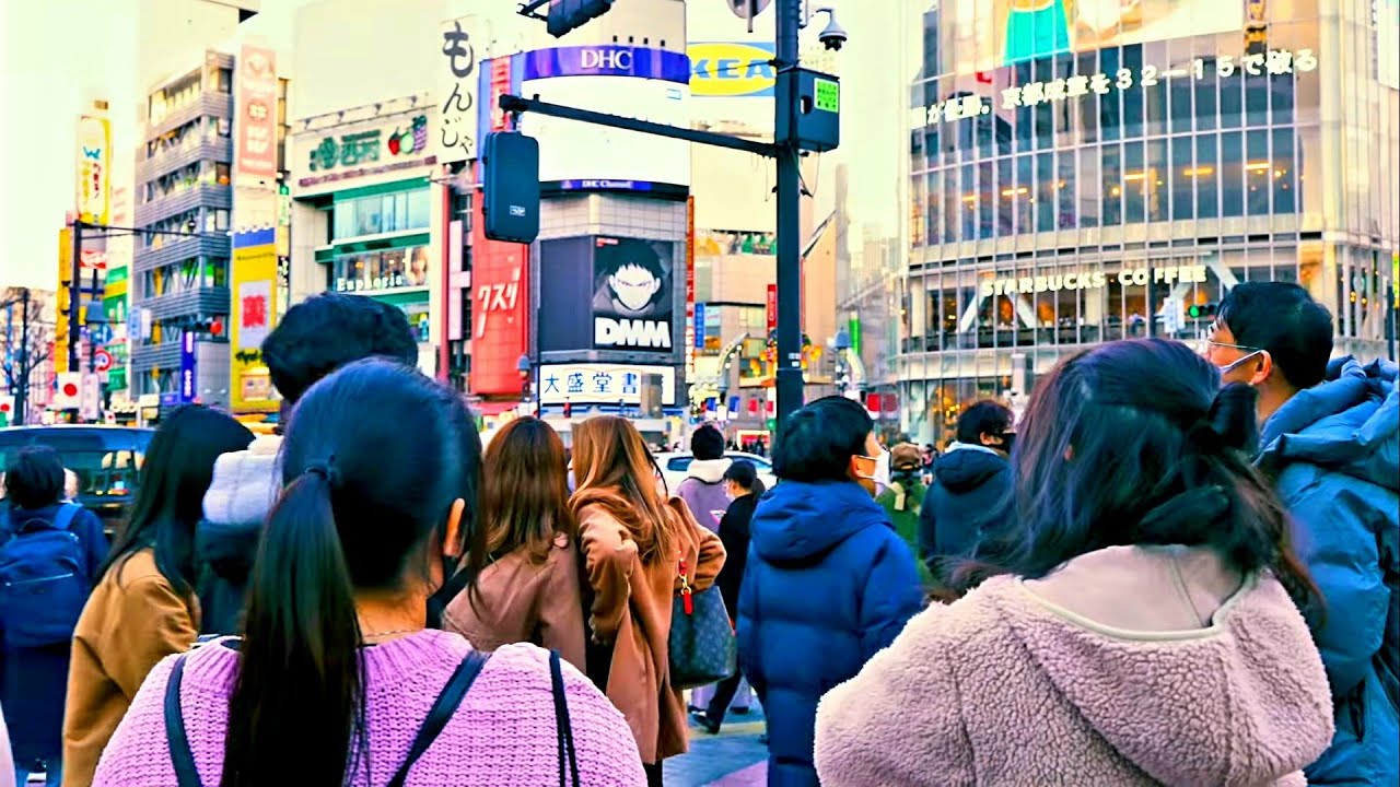 【4K HDR】Tokyo Walk - Shibuya 渋谷 (binaural ASMR) 2021.01 15:00 - YouTube