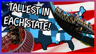 The TALLEST Operating Roller Coaster In Each State! - State of Stats Episode 1