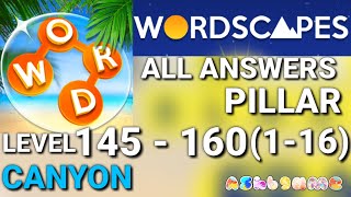 Wordscapes Daily Puzzle Level 145-160 ANSWERS