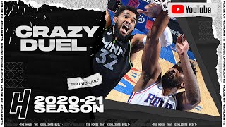 Joel Embiid vs Karl-Anthony Towns CRAZY DUEL Highlights - Timberwolves vs 76ers | April 3, 2021