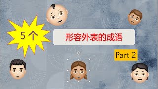 5个形容外表的成语 (第二篇)  5 chinese idioms that can be used to describe one's appearance (Part 2)