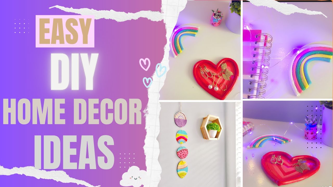 EASY DIY AIR DRY CLAY IDEAS | Easy DIY Ideas For Room Decor | Minimal ...