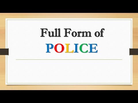 What is the meaning of Police word?