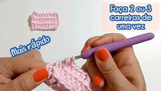 Croche em carreiras duplas e triplas - Ótima dica pra ganhar tempo! @andreacrochehandmade