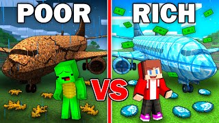 Mikey POOR vs JJ RICH Airplane Survival Battle in Minecraft (Maizen)