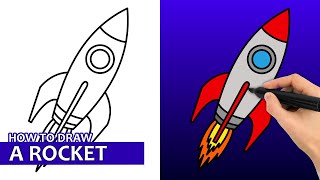 How To Draw A Rocket (Easy Drawing Tutorial)