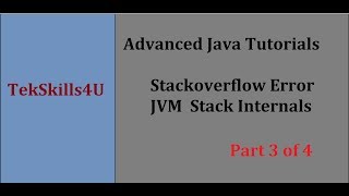 Part 3 : Stackoverflow Error and jvm stack in Java Programming