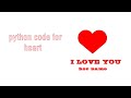 python  code for heart shape ♥ |learnlickpro|with code|