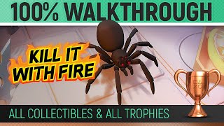 Kill It With Fire - 100% Full Game Walkthrough 🏆 All Collectibles \u0026 Trophies / Achievements