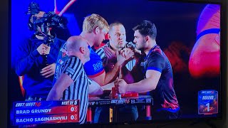 Post Brad Grundy vs Bacho Saginashvili Armwrestling Supermatch East vs west 16