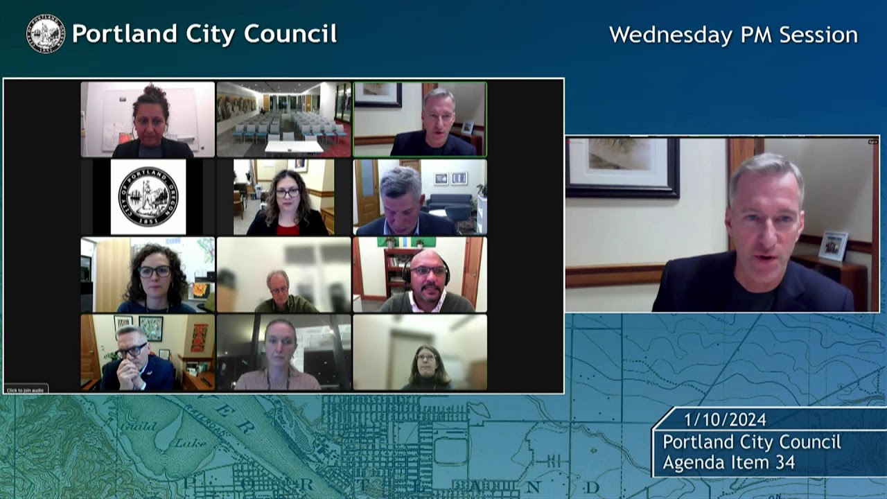 Portland City Council Meeting Pm Session 1 10 24 Youtube