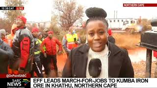 EFF holds a march for jobs to Kumba Iron Ore in Kathu, Northern Cape