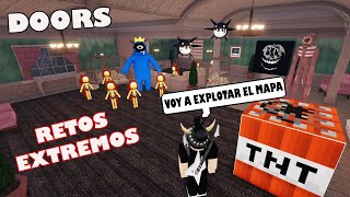 RETOS EXTREMOS EN DOORS - DESTRUYO EL MAPA? 😈  - ( ROBLOX )