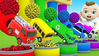 Wheels on the bus - baby song surprise eggs, soccer ball - Nursery Rhymes & Kids Songs