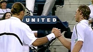 Roger Federer vs David Nalbandian 2003 US Open R4 Highlights
