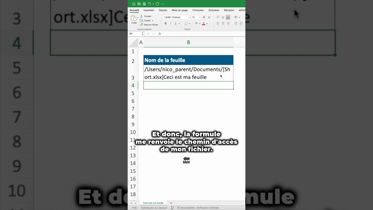 Comment Renvoyer Le Nom D'une Feuille De Calcul Dans Une Cellule Sur ...