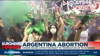 Argentina abortion: Lower house votes for right to termination up to 14 weeks