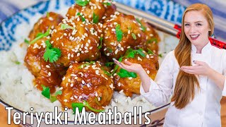 EASY Hawaiian Teriyaki Meatballs Recipe! With Homemade Teriyaki Sauce!