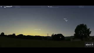 The position of comet C/2024 G3 (ATLAS) 40 minutes after sunset at 37 degrees S.