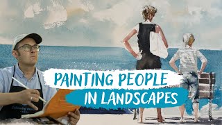 People in landscape 🎨 How to make realistic paintings