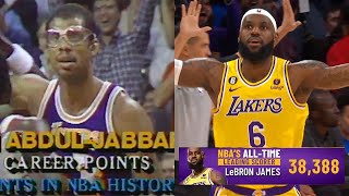 LeBron James and Kareem Abdul-Jabbar’s record-breaking buckets - 39 Years Later