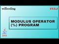 modulus operator (%) program in java | using modulus operator write a program  ?| #11J