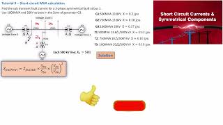Short circuit fault level - Fault current calculation. Tutorial 9