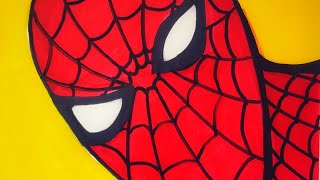 Easy Spiderman painting #youtubeshort #spiderman #artwork #youtubechannel #shorts #viral