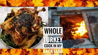 আস্ত টার্কি বেইক করলাম আমাদের বাগানে (whole Turkey cooked in our backyard)