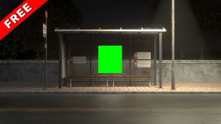 Top 2 Green and Blue Bus stop