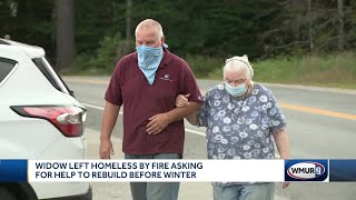 Widow, son left homeless by fire ask for help rebuilding before winter