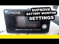 SUPNOVA Battery Monitor Settings Guide