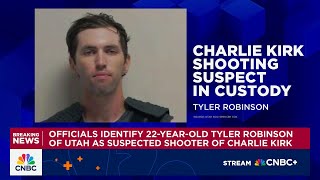 Officials identify 22-year-old Tyler Robinson of Utah as suspected shooter of Charlie Kirk