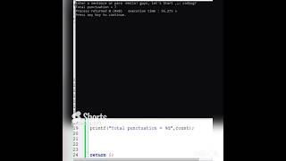 Count punctuation marks in string in C... #shorts #youtubeshorts