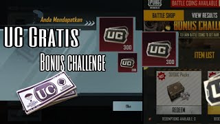 Cara mendapatkan UC Gratis di PUBGM Bonus challenge