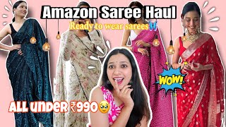 Amazon Ready to Wear Saree💕Under ₹999😍Must Watch!! Aishwarya Rokade