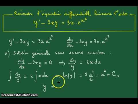 équation Diff.linéaire 1er Ordre-ex7- Math Sup - YouTube