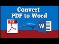 How to convert PDF to Word Document - [ Free Online Conversion Tutorial ]