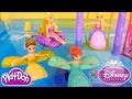 NEW Disney Princess Water Palace Playset Ariel Cinderella Belle Rapunzel Petal Float PLAY-DOH Fun!